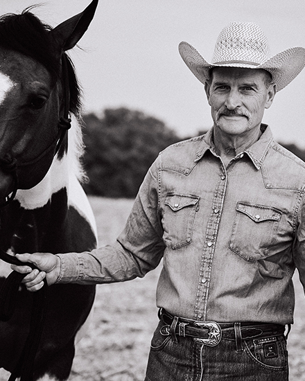 Craig Wood with Paint Horse
